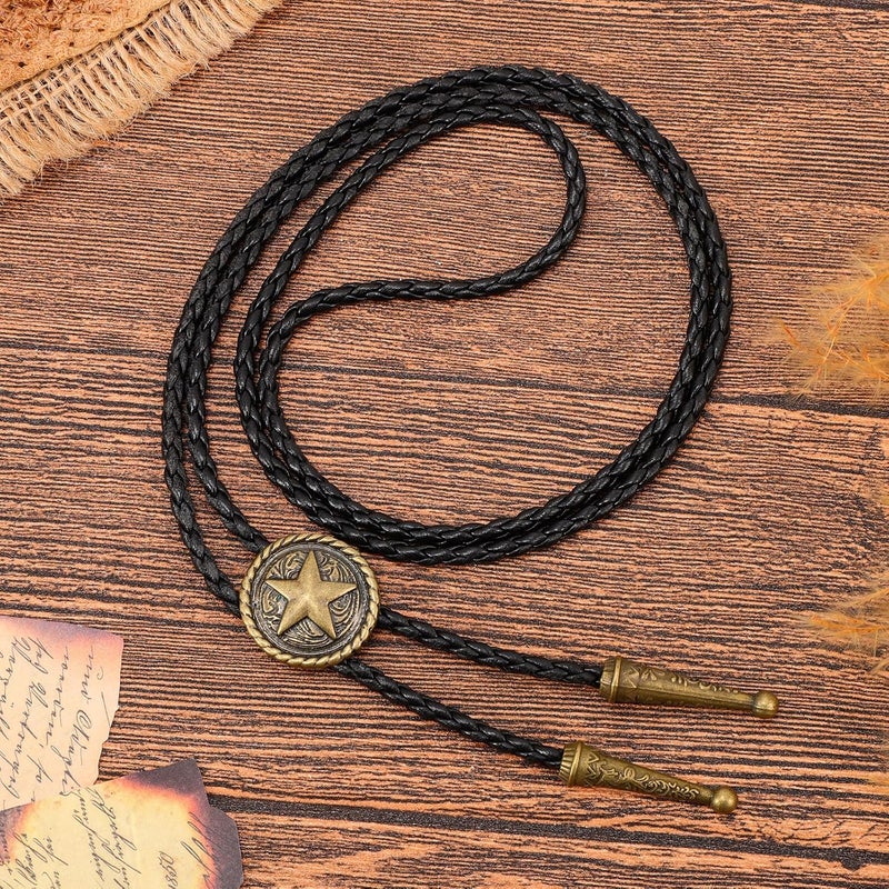 Sansths Bolo Tie for Men Cowboy Tie Native American Retro Western Necklace Cowboy Cowgirl Accessories for Men Women - Image 2